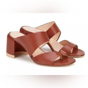 AGL Greta Moon Thong Heeled Sandal in Jujube Rosa Size 40, US 9.5